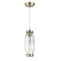 **Moderne Hanglamp met Glazen Accent en Gouden Basis**